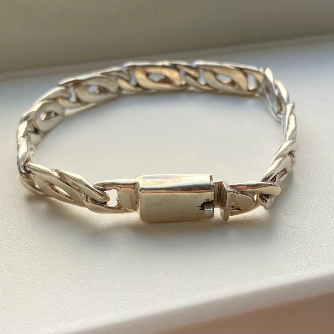 MEXICO シルバー 925 喜平 フィガロ チェーン ブレスレット