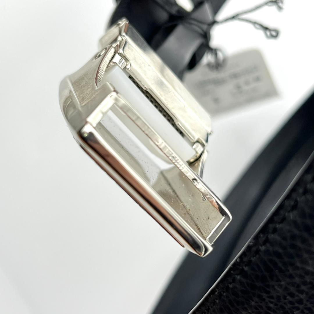 新品タグ付 バレンシアガ ベルト レザー ロゴバックル ブラック 箱付き メンズ