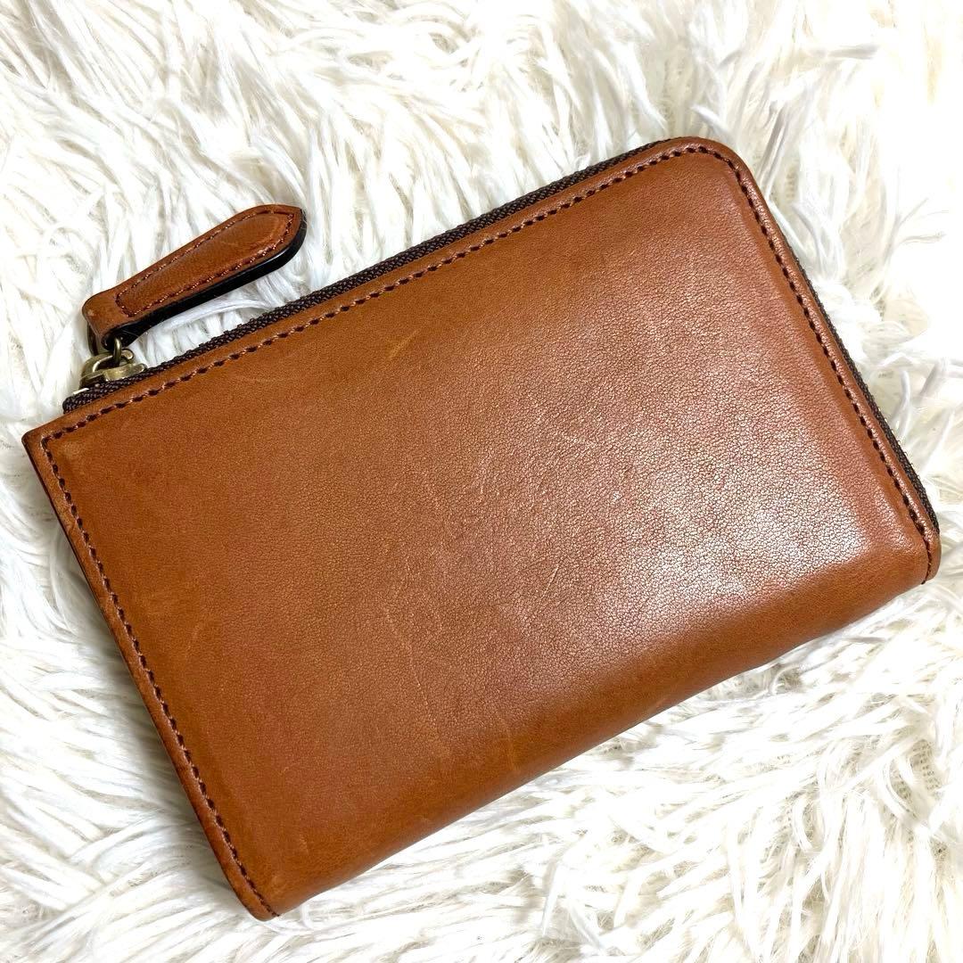 スロウ L字ファスナー コンパクトウォレットカードケース 本革