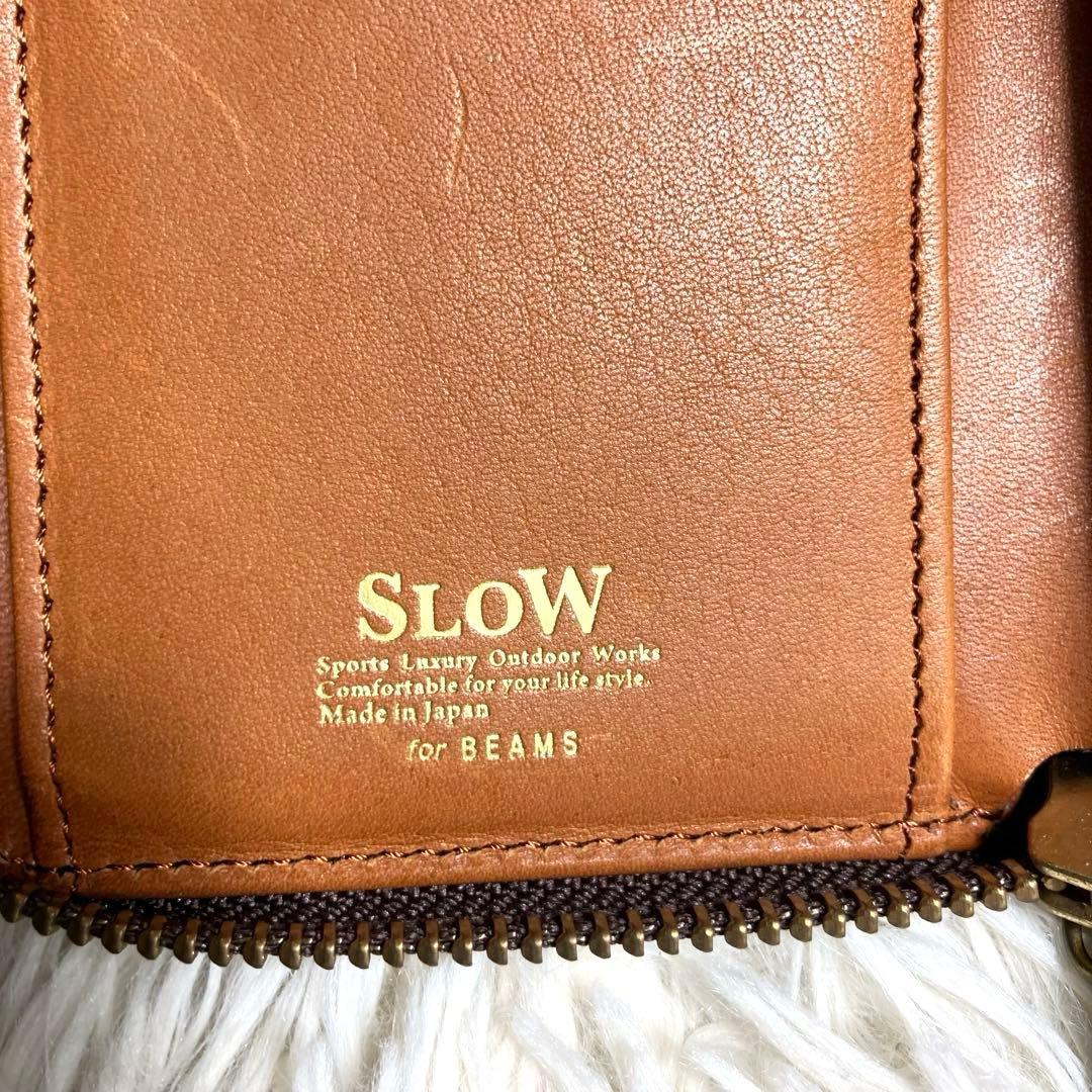 スロウ L字ファスナー コンパクトウォレットカードケース 本革