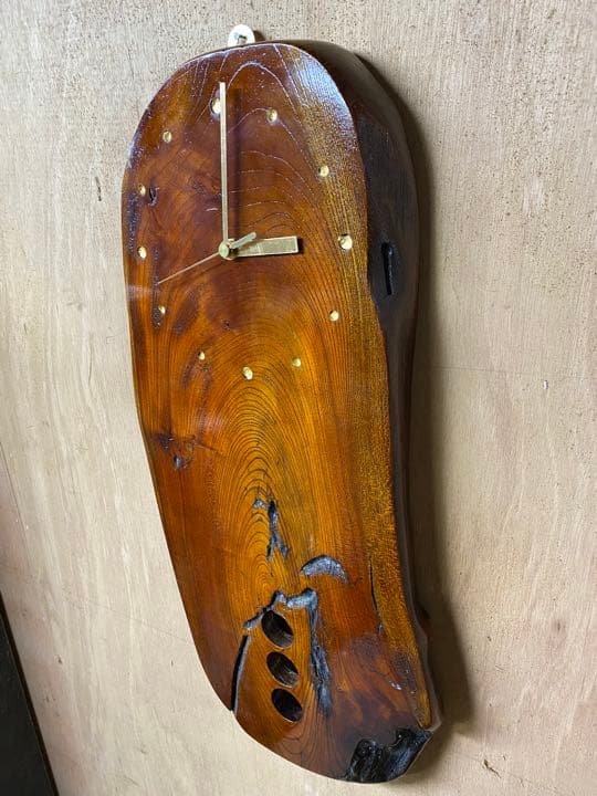 時計　オブジェ　木工　家具　壁掛け時計　インテリア　003