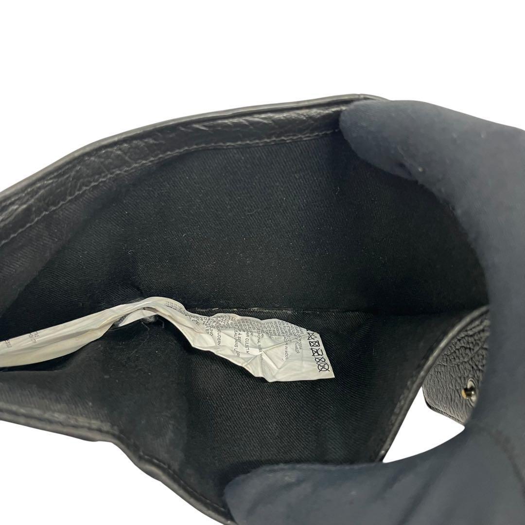 希少✨メゾンマルジェラ トリフォールドウォレット 4ステッチ レザー 黒