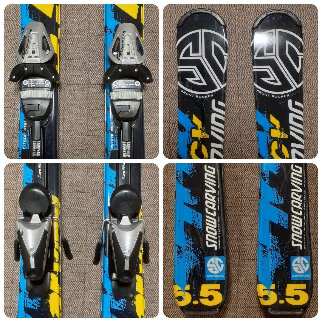 初中級者向きスキー板156cm　軽くて柔らかめで滑りやすい　ビンディング調節可能