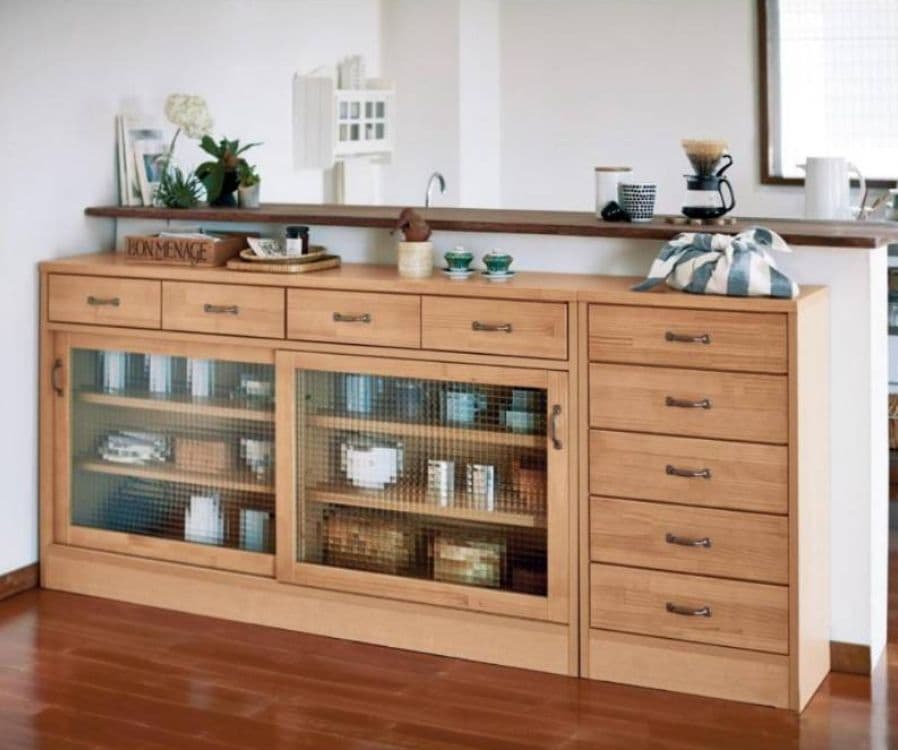 ベルメゾン 日本製 天然木調スリムチェスト 5段タイプ