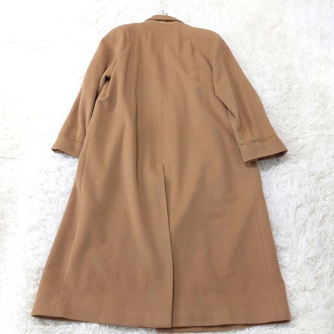 ●マキシ丈●　良品　Burberrys　ウール　カシミヤ　ダブルチェスターコート