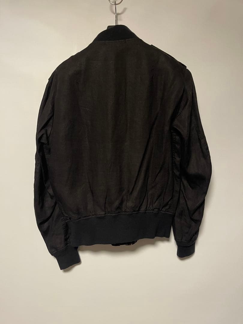 ヨウジヤマモト　プールオム　リバーシブル　MA-1ジャケット ブルゾン　黒2