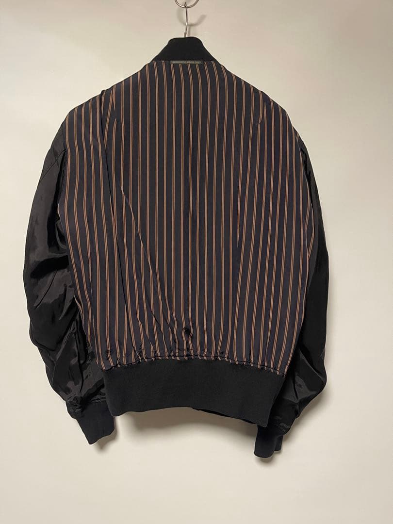 ヨウジヤマモト　プールオム　リバーシブル　MA-1ジャケット ブルゾン　黒2