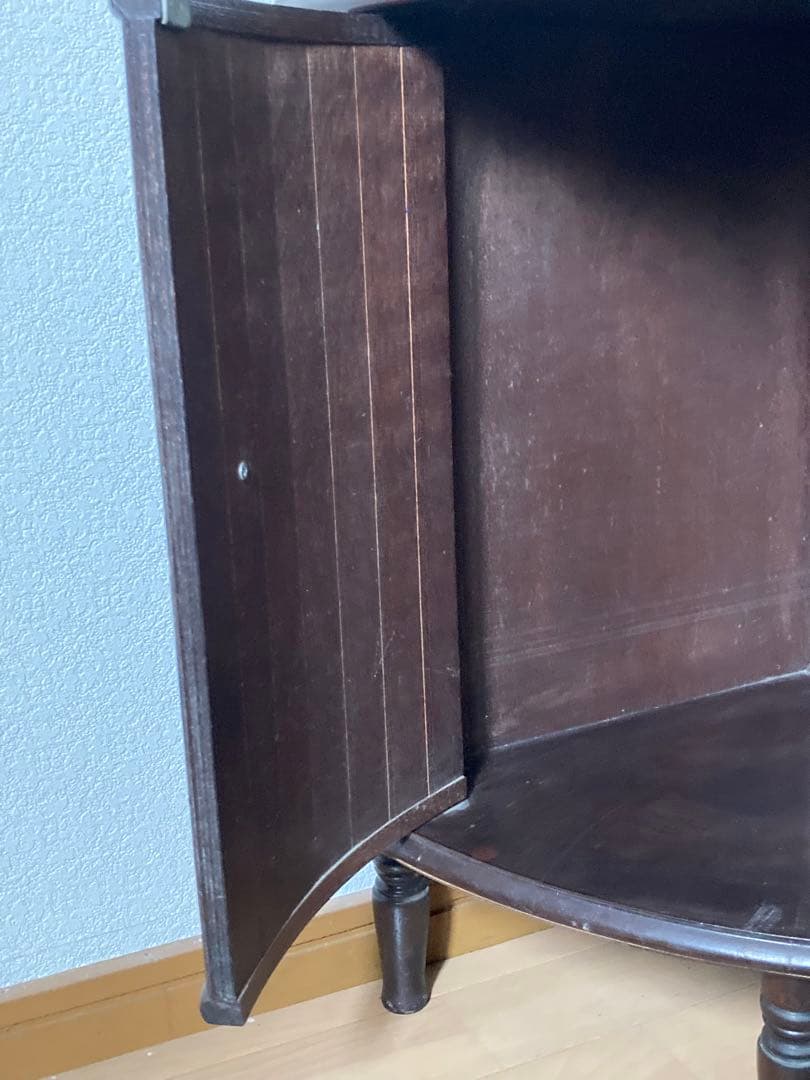 コーナーラック 木製 2段 アンティーク レトロ ブラウン シェルフ