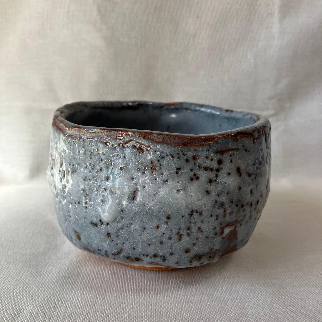 林亮次　鼠志野　荘山窯　茶碗　抹茶椀　茶道具　ヴィンテージ　美濃焼　岐阜県岐阜市