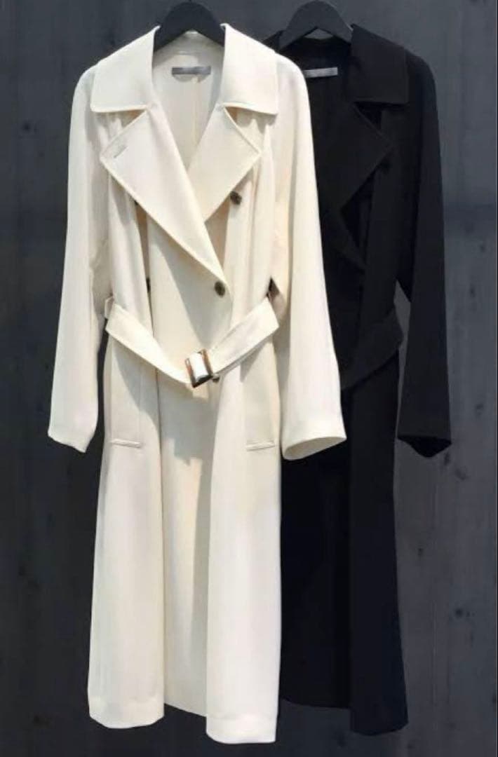 セオリーリュクス　トレンチコート　FLONI LEAD シフォンホワイト