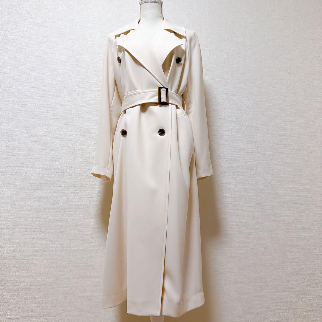 セオリーリュクス　トレンチコート　FLONI LEAD シフォンホワイト
