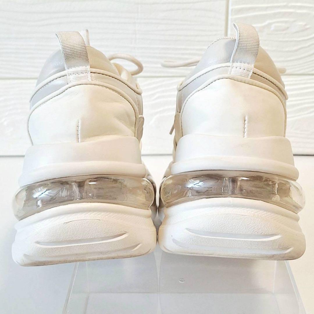 B2057【美品】SLYエアプラットフォームスニーカー 厚底 レザー M 白