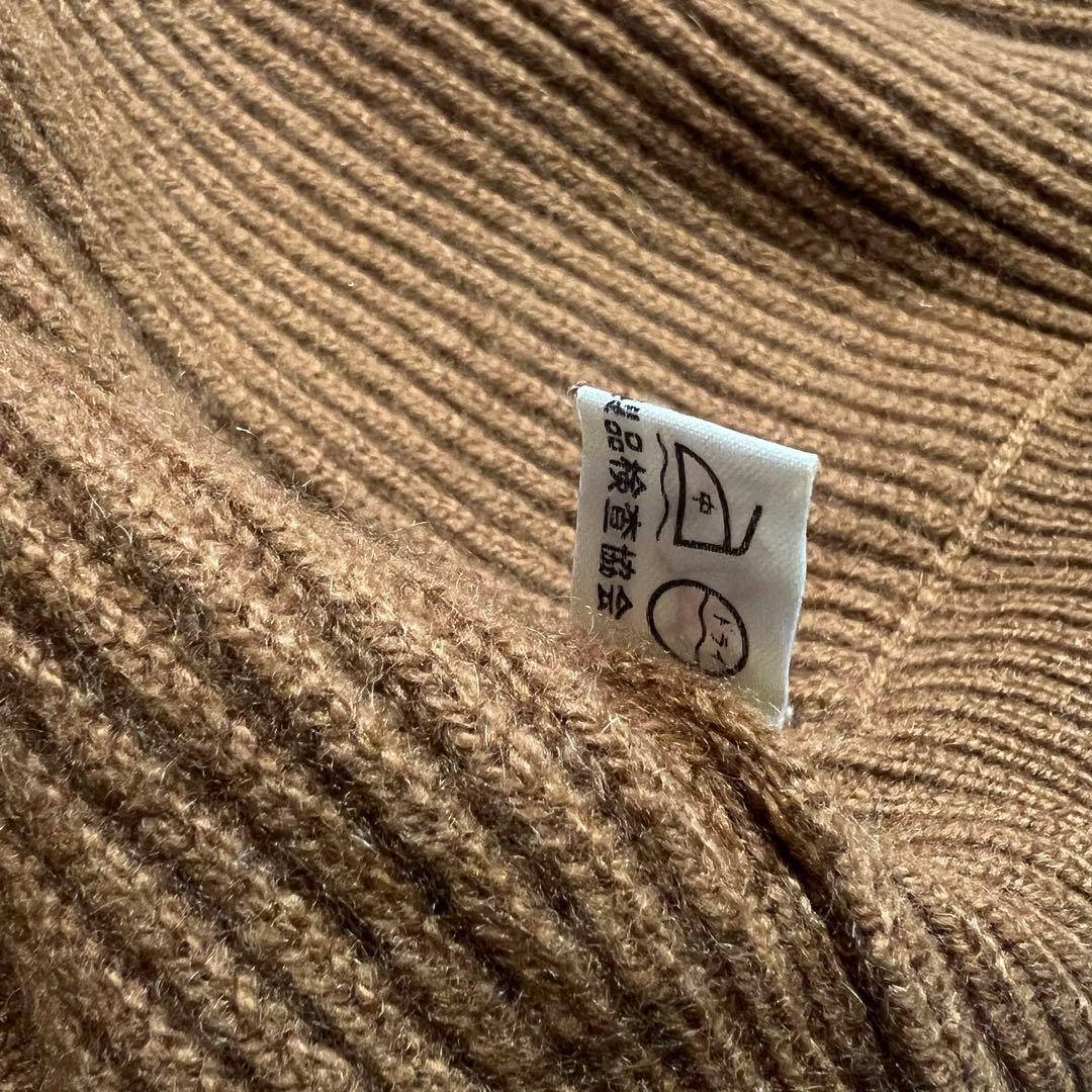 【極上品】JOHN LAING 肉厚カシミヤ100%カーディガン キャメル42