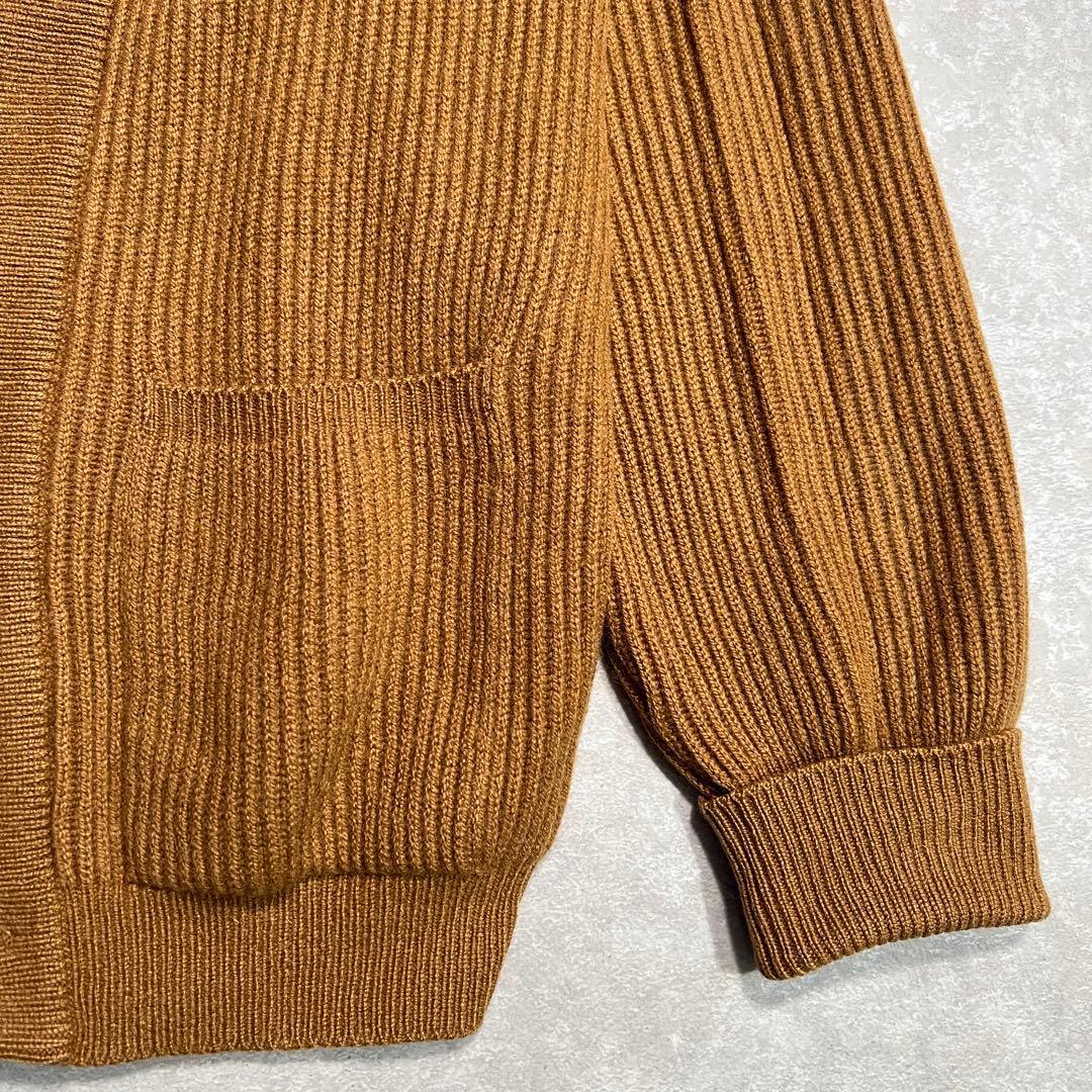 【極上品】JOHN LAING 肉厚カシミヤ100%カーディガン キャメル42