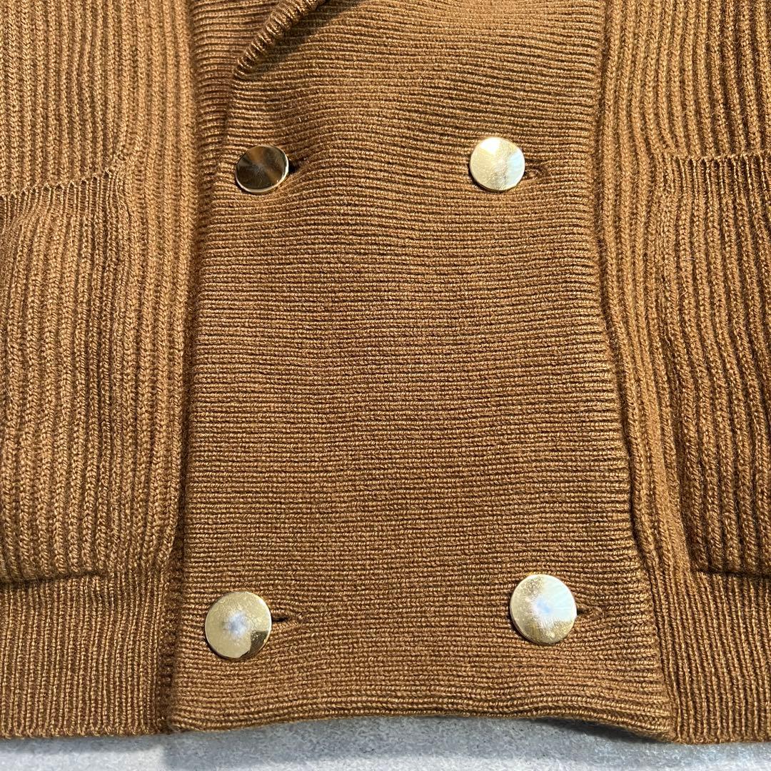 【極上品】JOHN LAING 肉厚カシミヤ100%カーディガン キャメル42