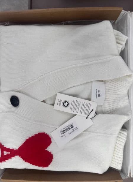 AMI PARIS ハート刺繍ニット セーター 秋冬 男女兼用 S