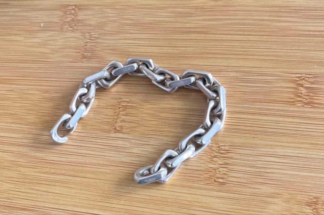 重厚感　silver925ブレスレット　長さ18センチ　シルバーフック