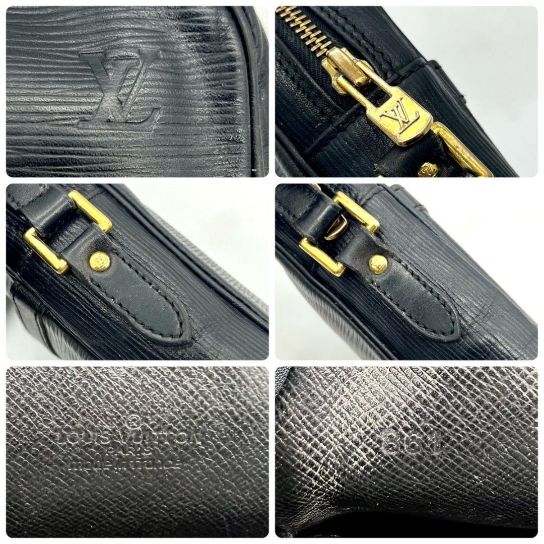 ルイヴィトン エピ ダヌーブ ショルダーバッグ ブラック 斜め掛け 男女兼用 黒