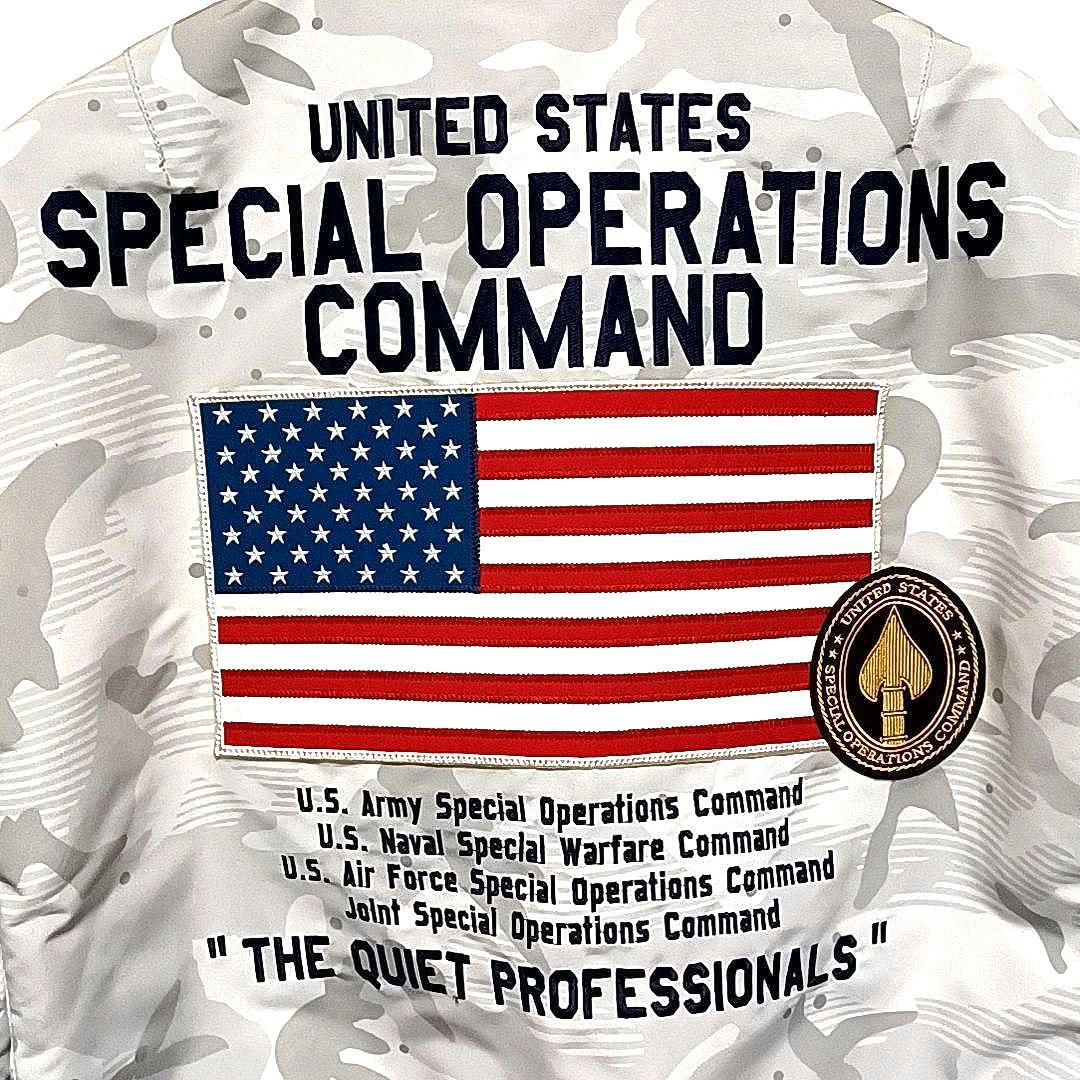 美品★AVIREX　L-2B　フライトジャケット　刺繍　ワッペン　シルバーグレー