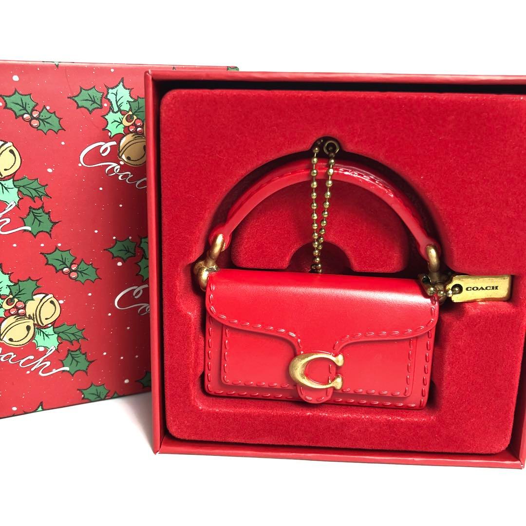 【未使用保管品】COACH コーチ キーホルダー チャーム バッグモチーフ 赤