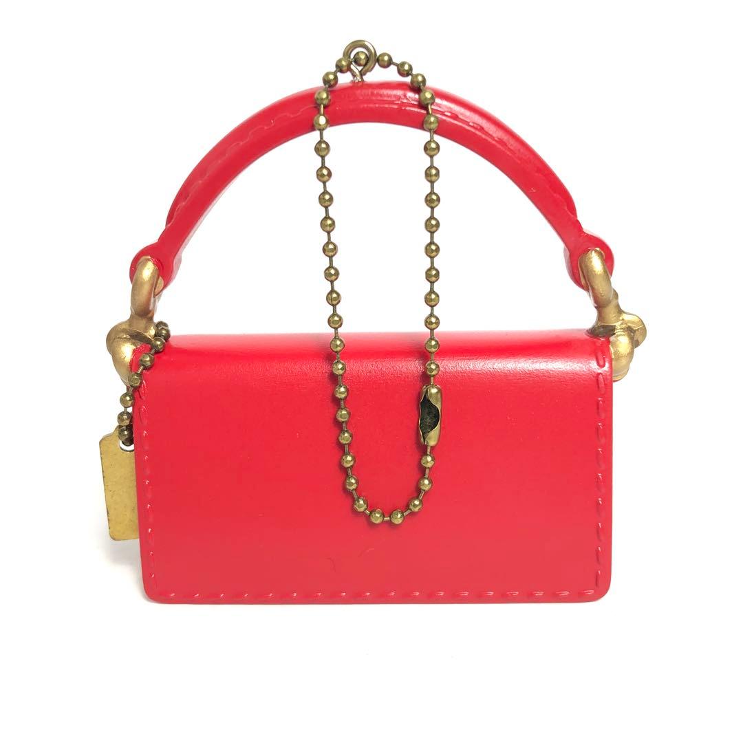 【未使用保管品】COACH コーチ キーホルダー チャーム バッグモチーフ 赤