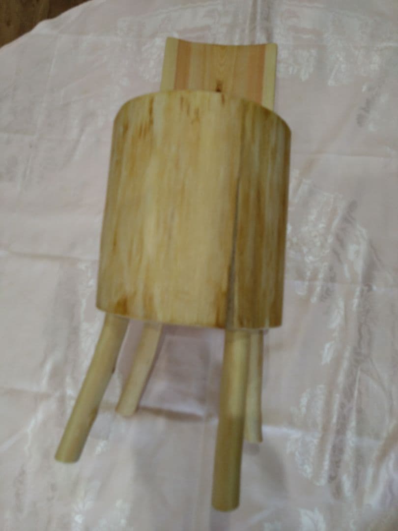 ピッツ❕木製 丸太風 椅子、インテリア台（88） 2脚セット