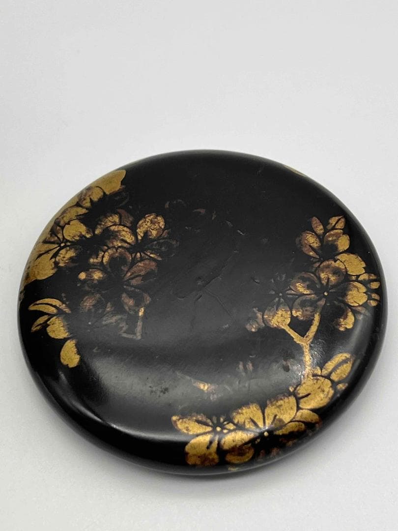 南宋時代　青磁　龍泉窯摩羯耳盤口瓶 花瓶 漆蓋付き 唐物 (A-74)