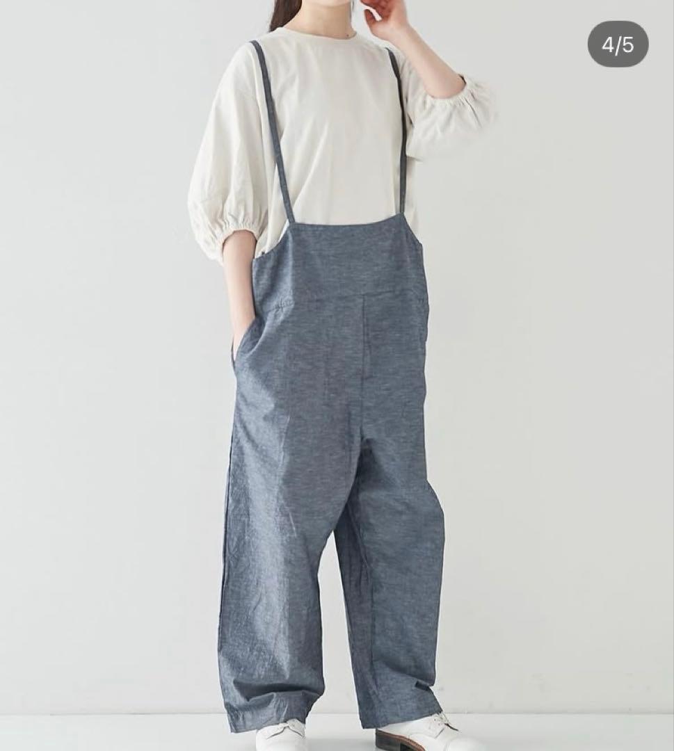 極美品✨nest robe |UpcycleLino ダンガリーサロペット