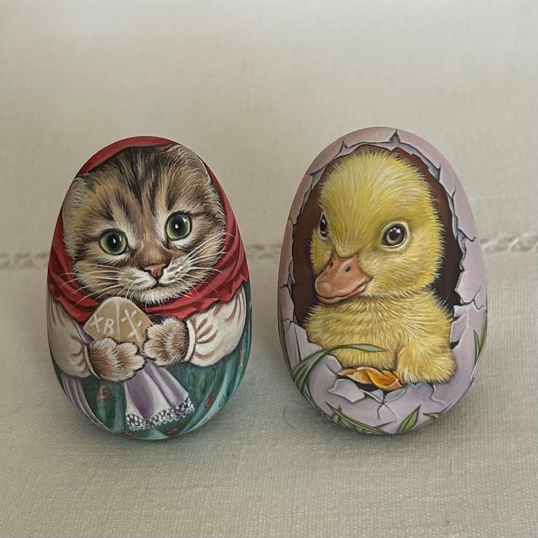 ロシア雑貨☆イースターエッグ　オーナメント 『アヒルの雛』マトリョーシカ