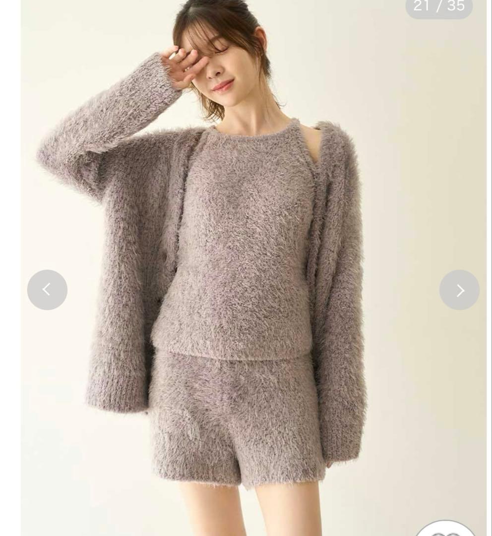 ChanG SNIDEL シャギーカーディガン モカ他3点セット