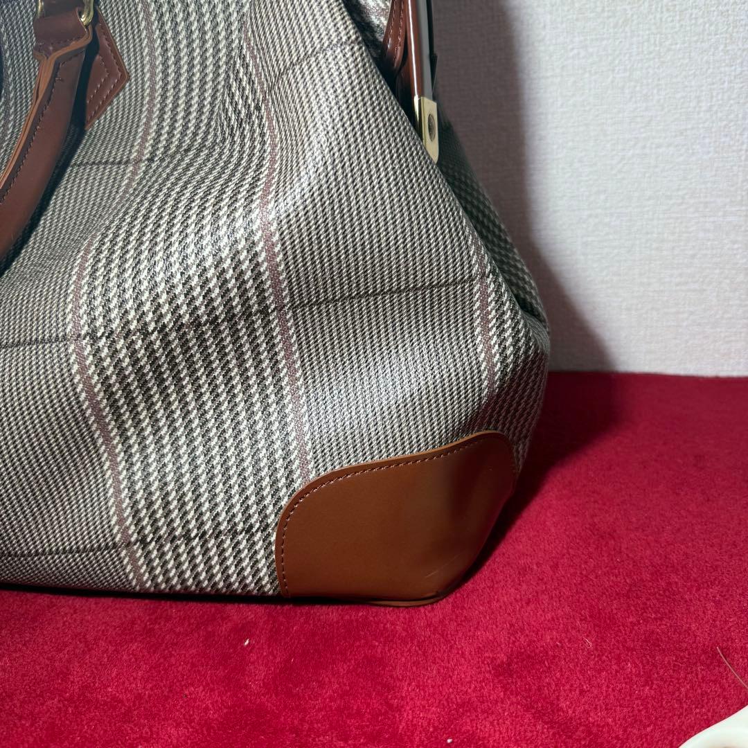 AIR FRANCE ボストンバッグ チェック柄 ヴィンテージ レア 希少