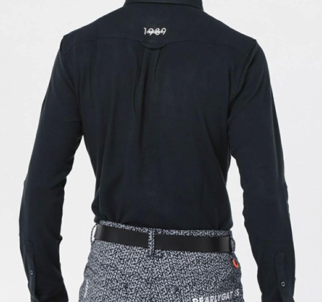 新品 パーリーゲイツ ストレッチカノコスムースピーチ 長袖ポロシャツ(6)LL紺