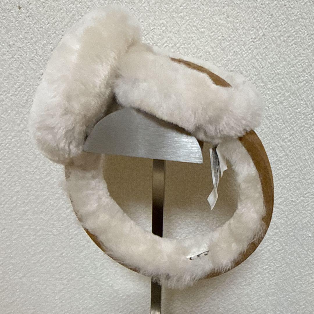 アグ シープスキン エンブロイダリー イヤーマフ チェスナット