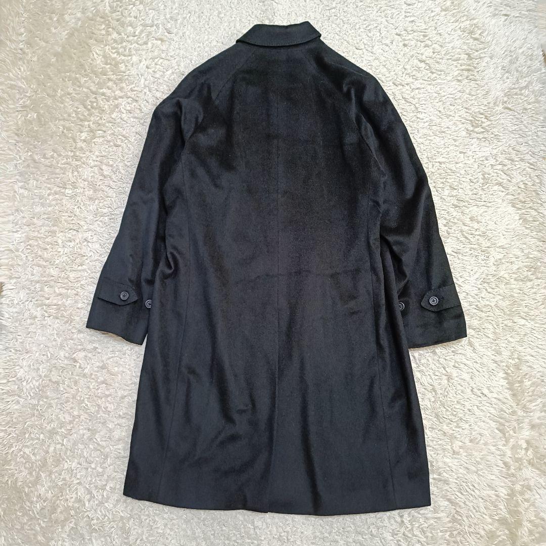 【美品】五大陸 カシミヤ100% ステンカラー ロングコート 比翼仕立て XL