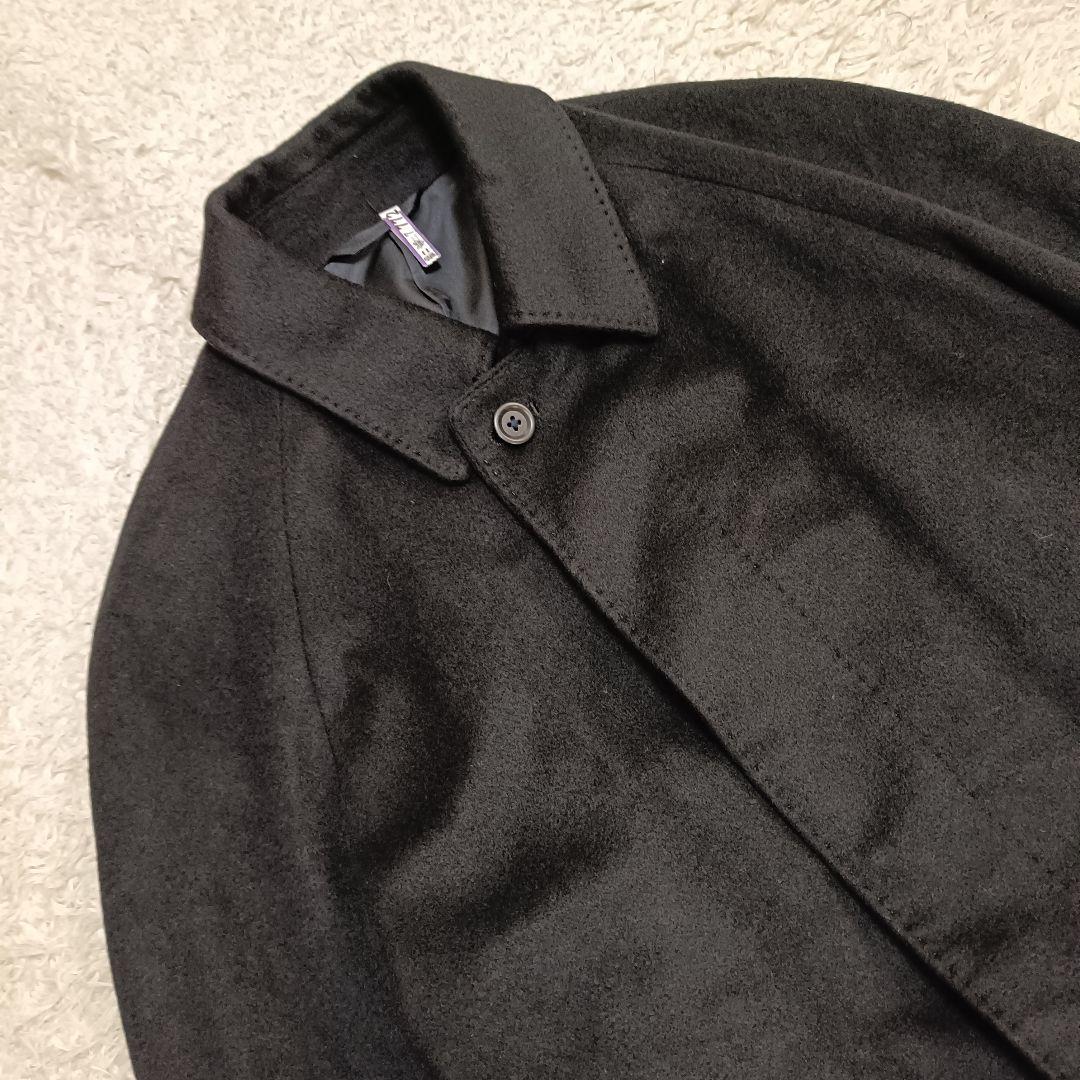 【美品】五大陸 カシミヤ100% ステンカラー ロングコート 比翼仕立て XL