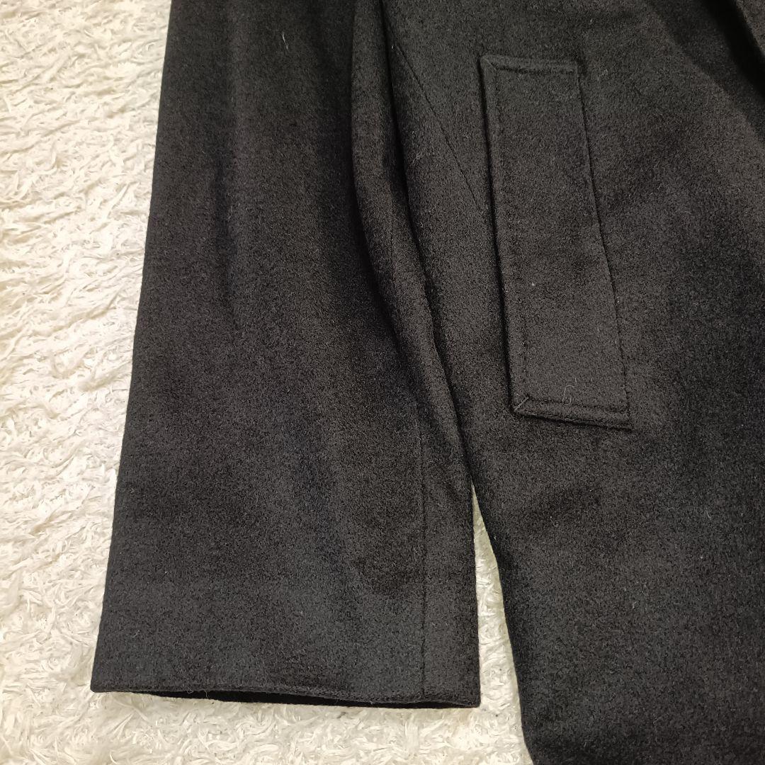 【美品】五大陸 カシミヤ100% ステンカラー ロングコート 比翼仕立て XL