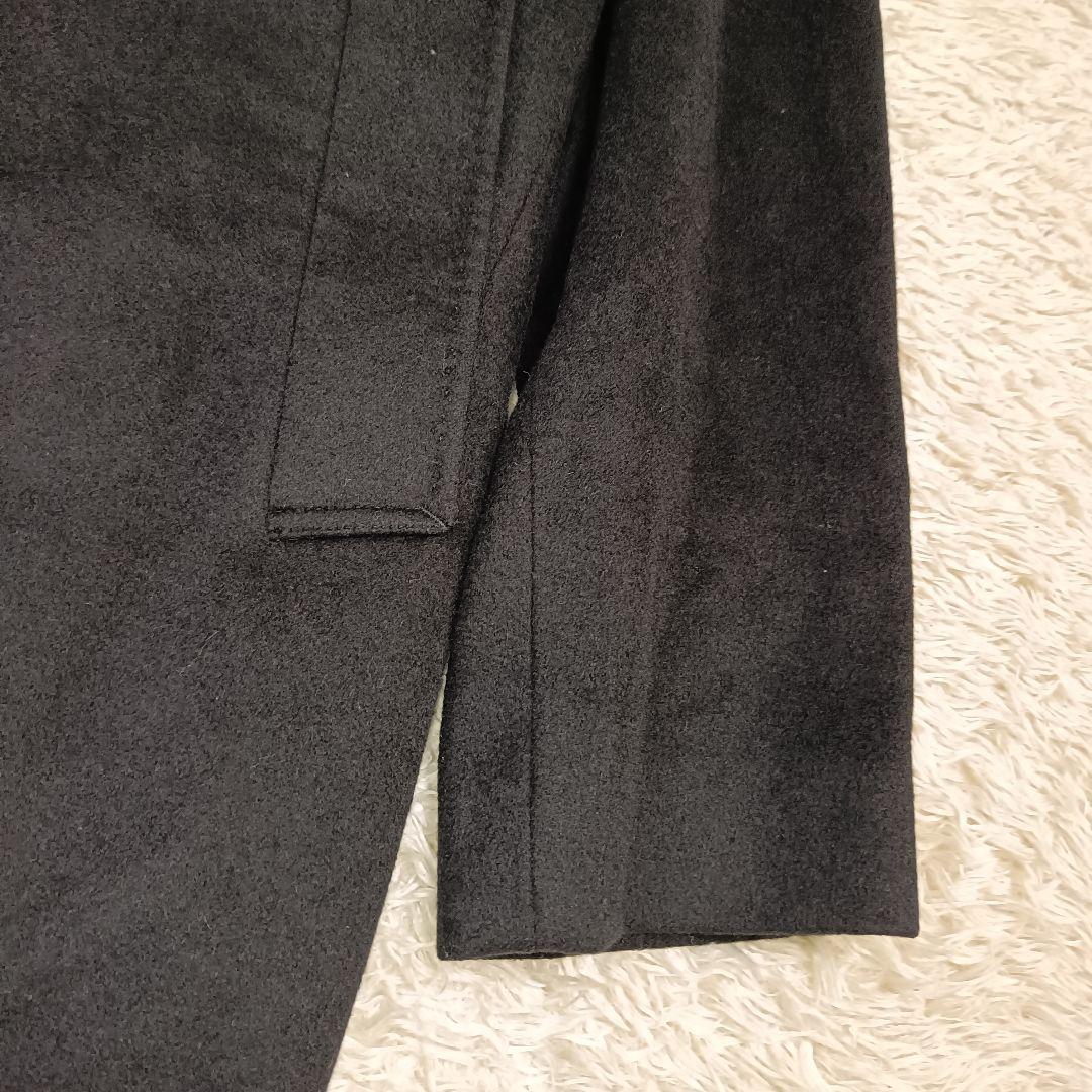 【美品】五大陸 カシミヤ100% ステンカラー ロングコート 比翼仕立て XL