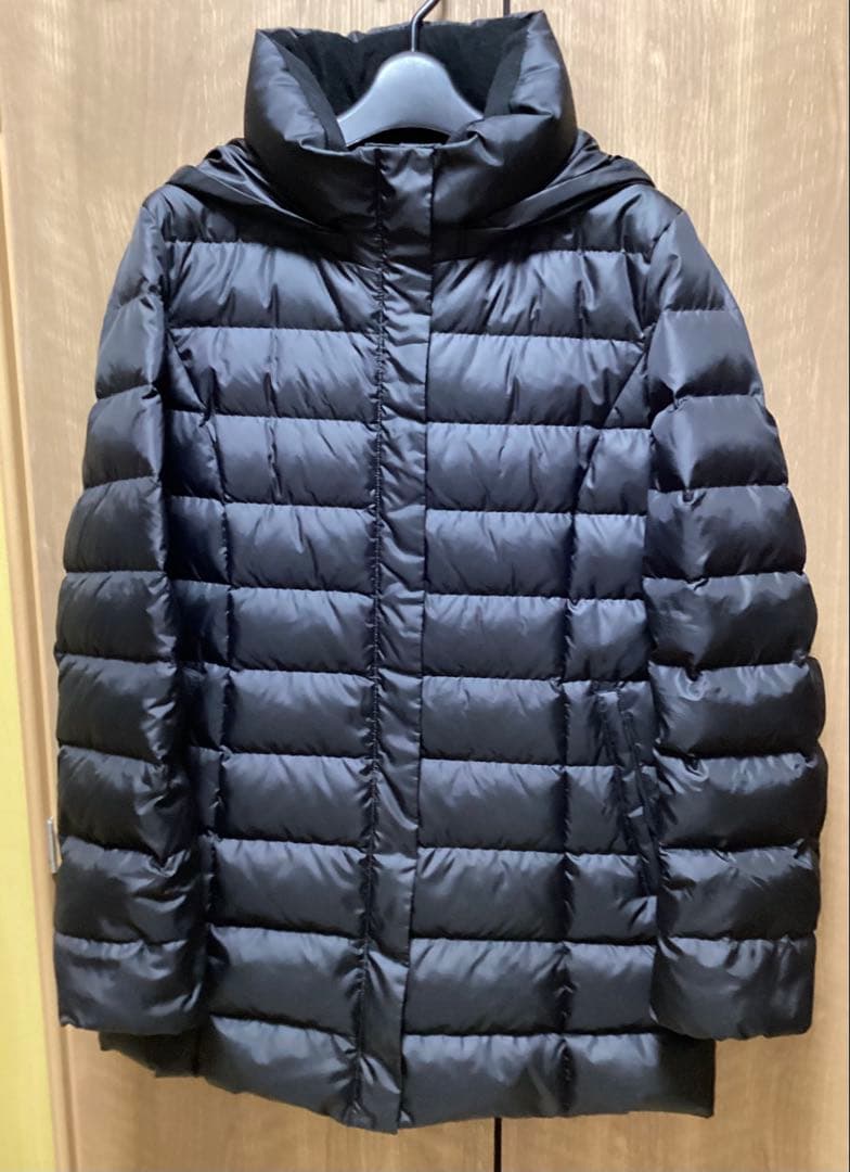 24AW 美品インディヴィ【洗える／撥水】ミドル丈ウォッシャブルダウンコート