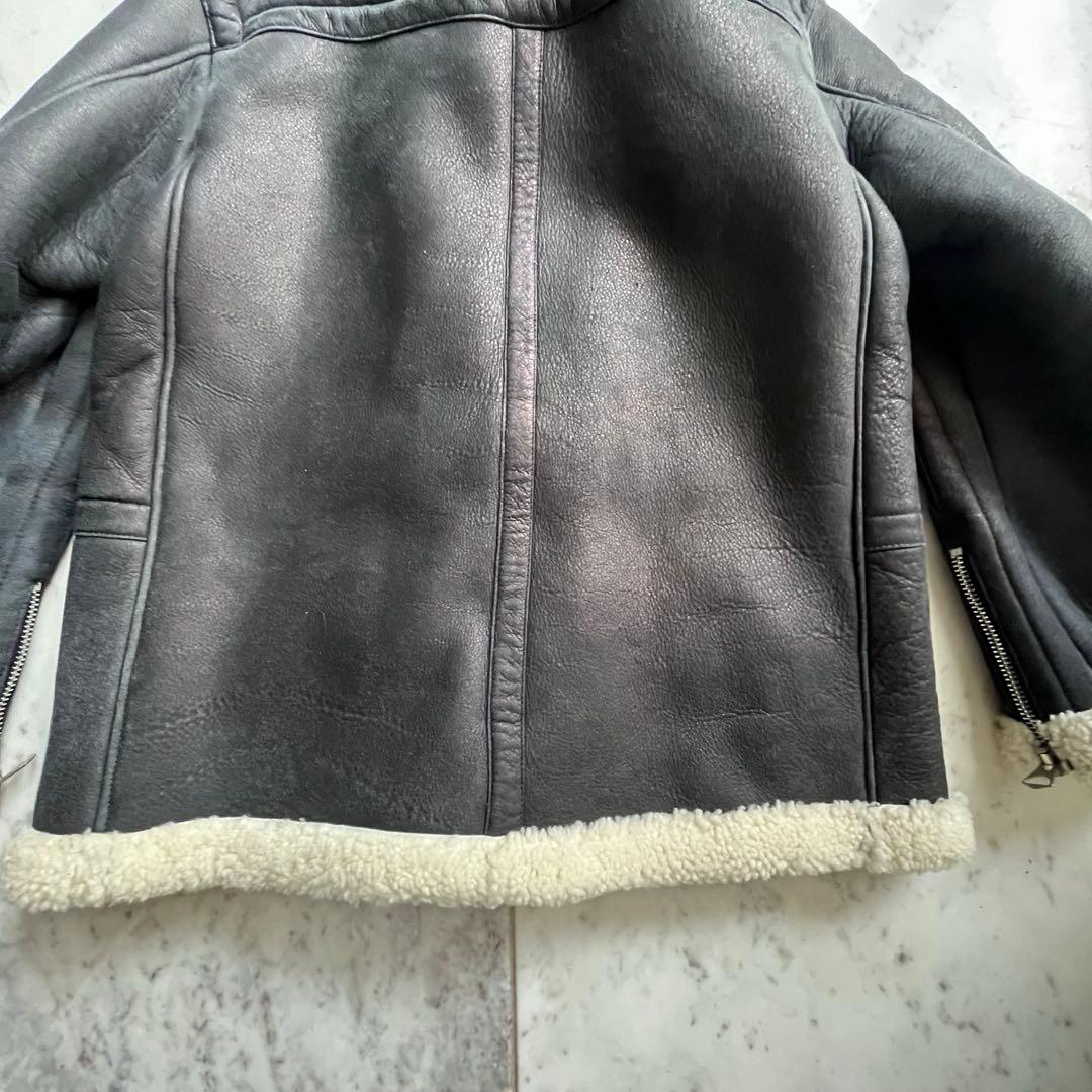 ぽ*ー様 最終価格GOLDEN  ムートンライダースジャケット ゴール