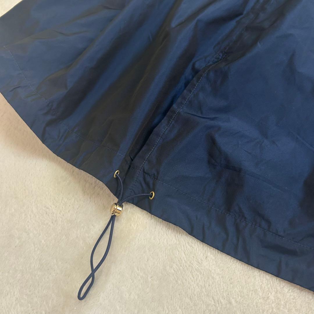 美品✨イブルース　フード　玉虫色　ロング丈　ナイロンコート　ダブルジップ　L相当