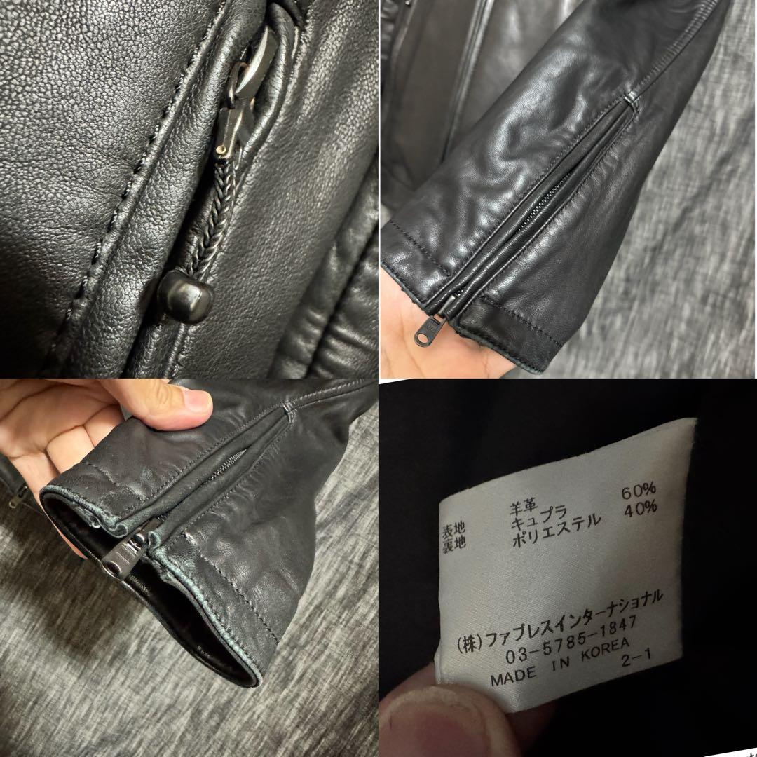 定価97900円 GalaabenD riri ラムレザー ライダースジャケット