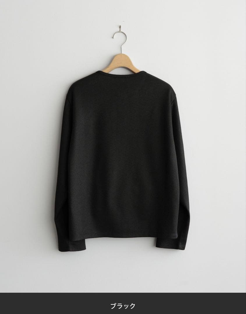 二点セットREFINED WAFFLE HENLEY NECK L/S TEE