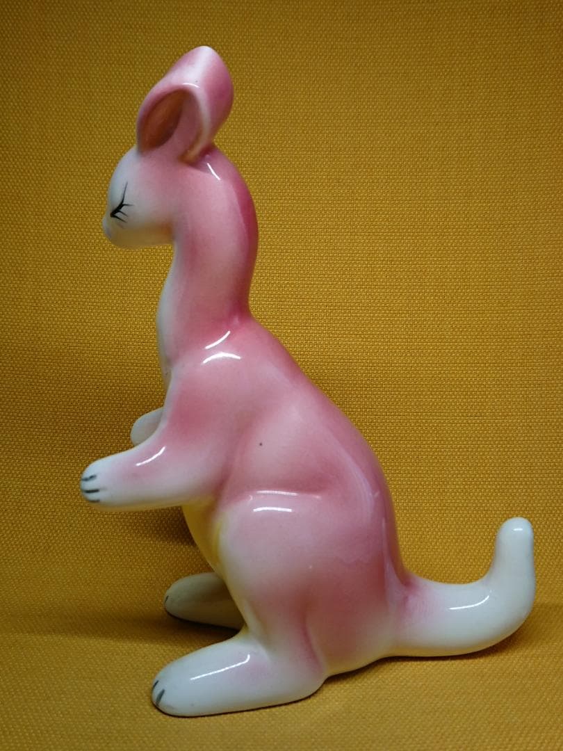 【美品】カンガルー　陶器　オブジェ　置物　インテリア　工芸品　美術品　A3383