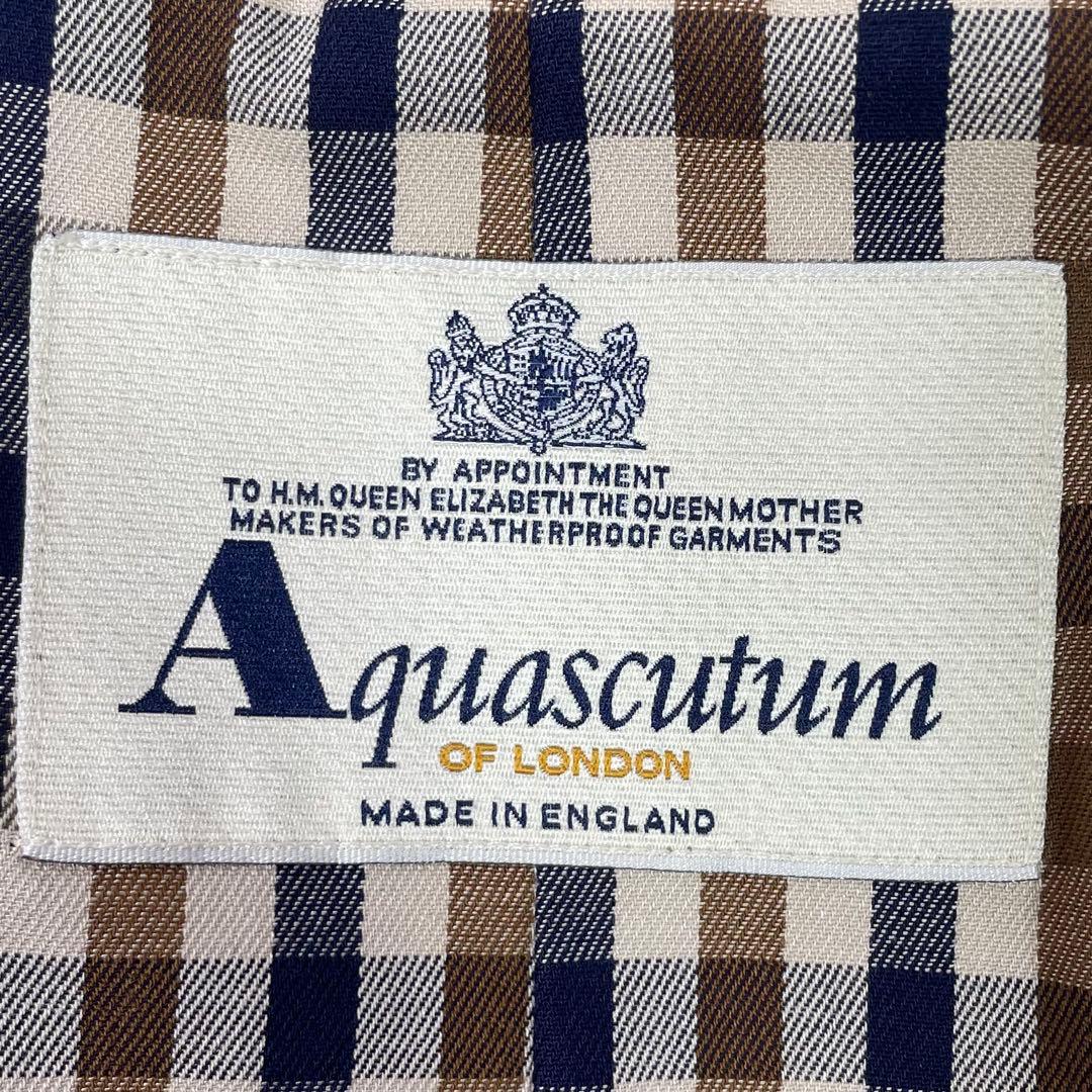 美品✨アクアスキュータム トレンチコート イギリス製 ギンガムチェック