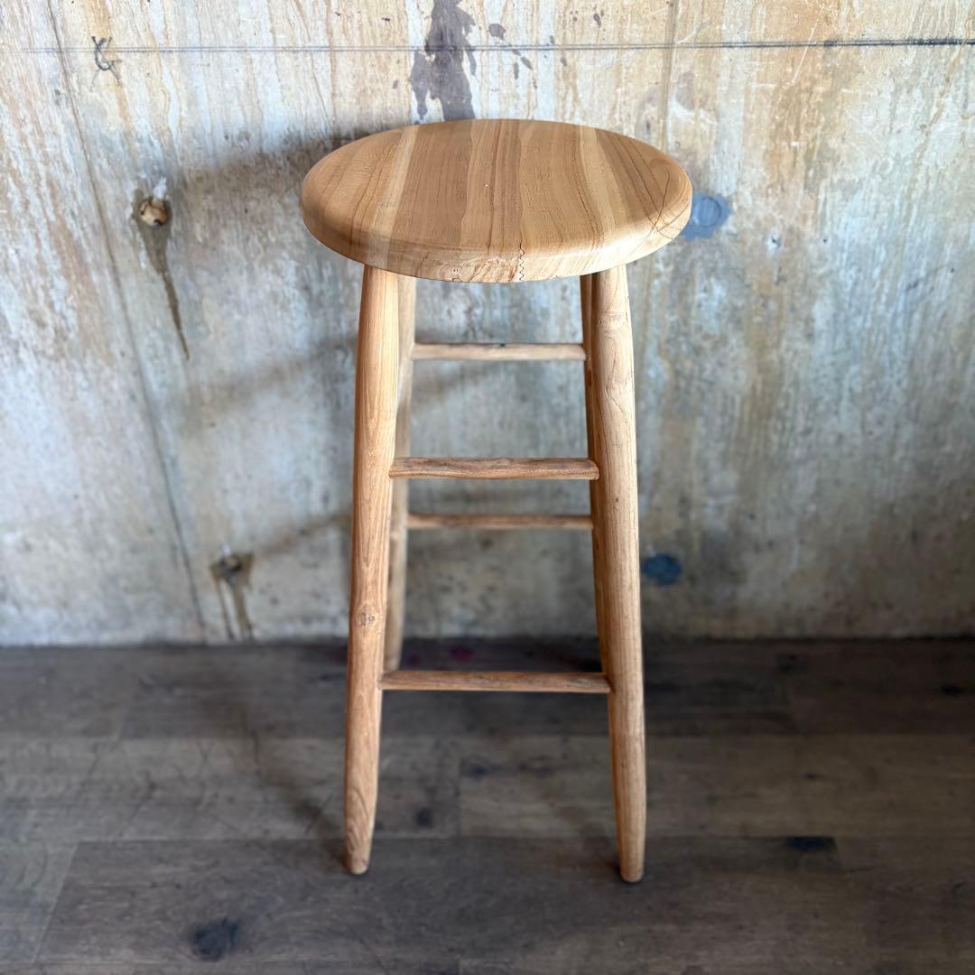 GALLUP ギャラップ　チーク ラウンドトップ スツール　30インチ　③