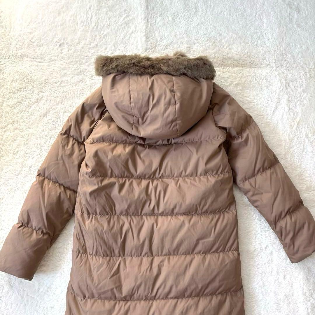 アーバンリサーチ　ラビットファーフード　ストレッチダウンコート　ベージュ