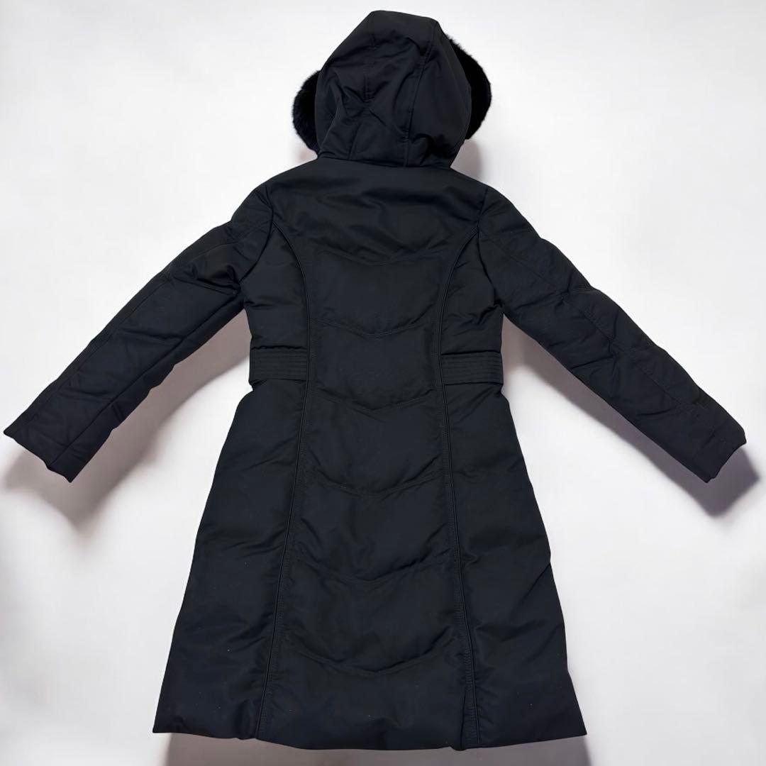 美品 ルイルエブティック フォックスファー付き ロングダウンコート ブラック S