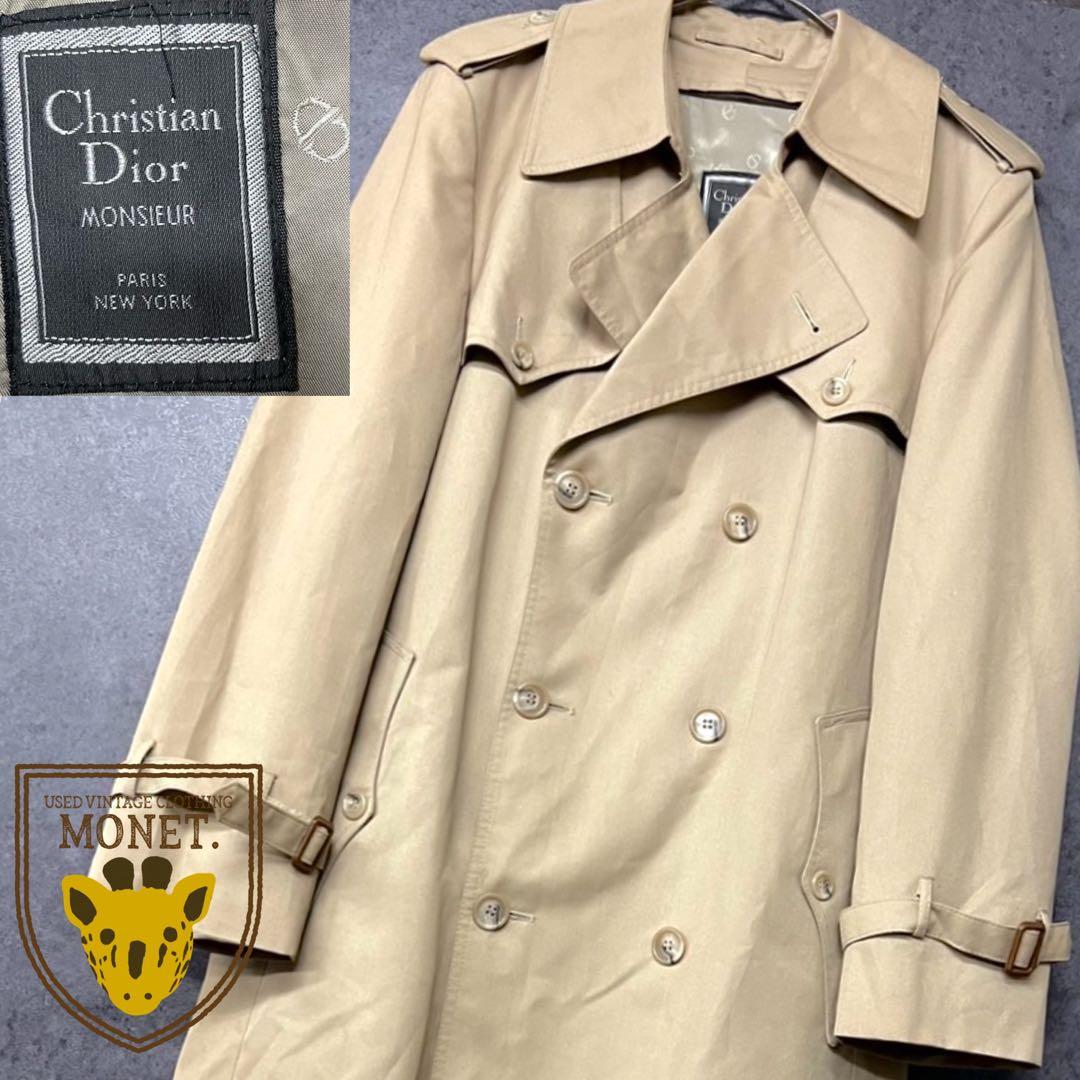 《US古着》ヴィンテージ クリスチャンディオール トレンチコート メンズL