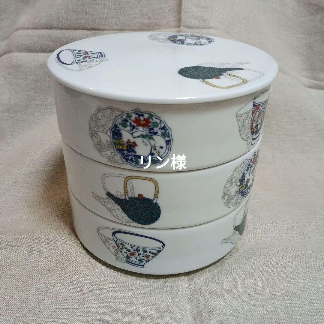 波佐見焼　うつわ紋様　3段重