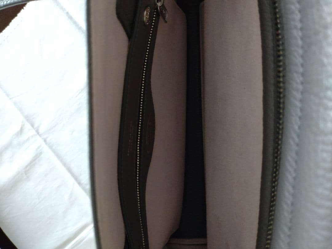 TOD'S グレー レザー トートバッグ